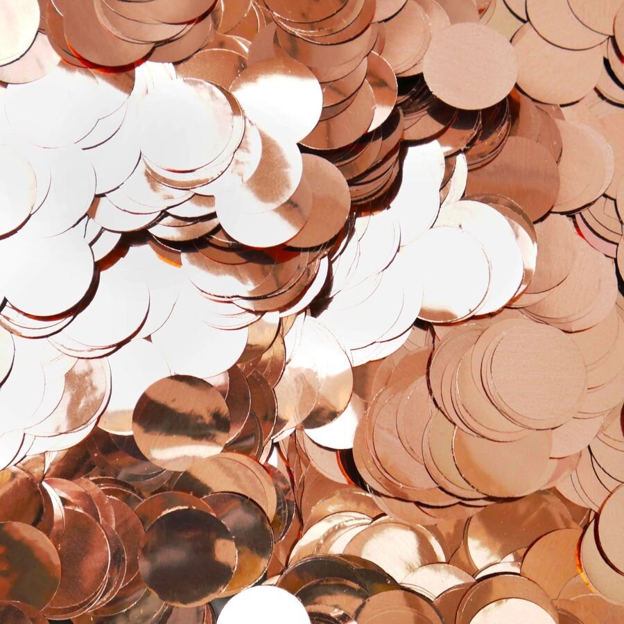 Конфетти фольга Круги 1,5 см розовое золото (50 гр/уп.) (для шаров) Артикул: ч43125