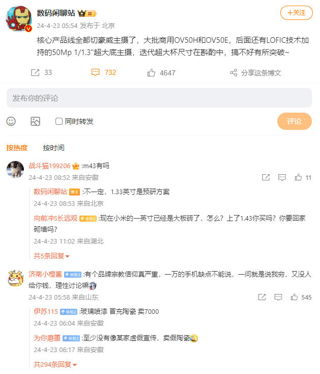 Пост Digital Chat Station в Weibo