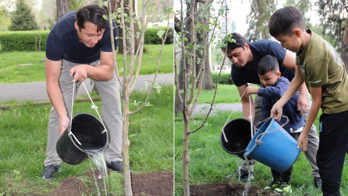    Рустем Жаныаманов с сыновьями:instagram.com/zhanyamanov_rustem