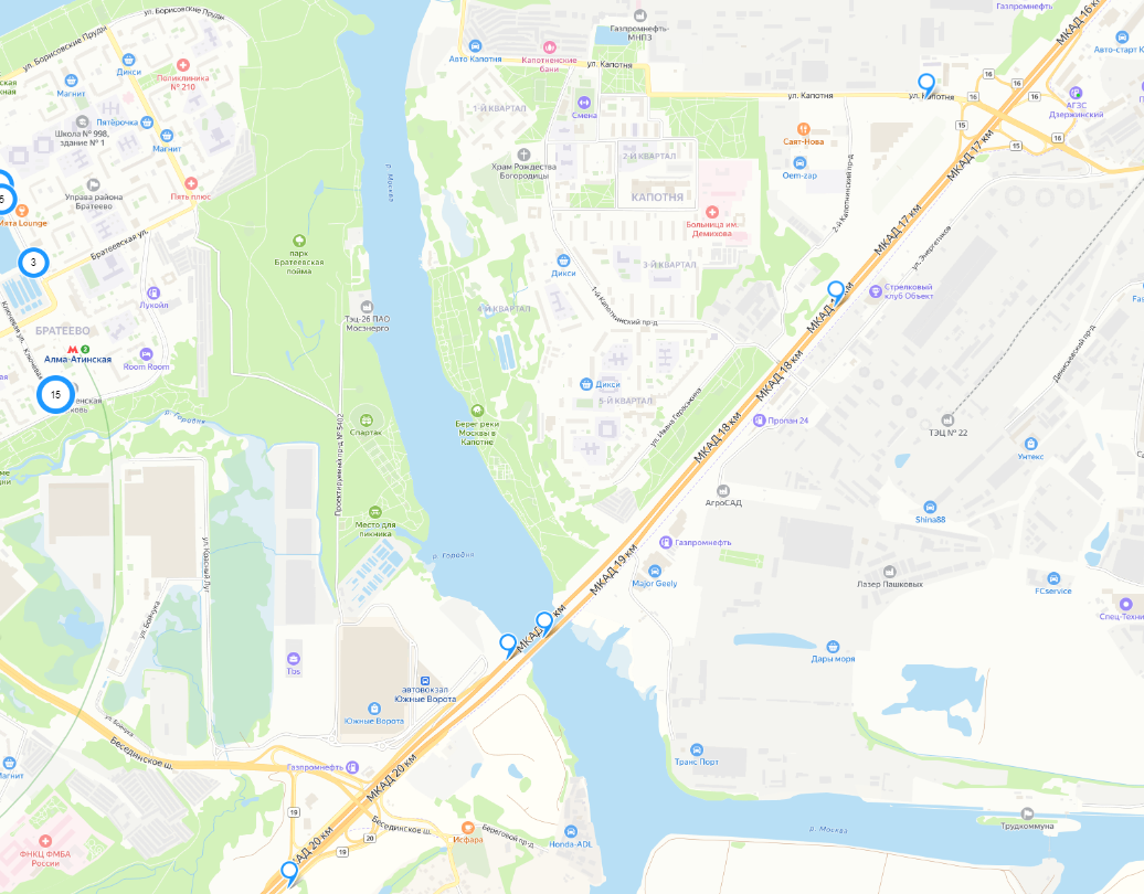 Три камеры на 4 километра