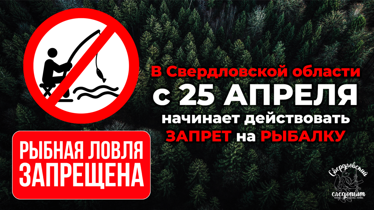 В Свердловской области с 25 апреля начинает действовать запрет на рыбалку.