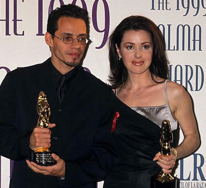 Марк Энтони и Тина Арена на церемонии вручения премии «ALMA Awards», 1999 г.