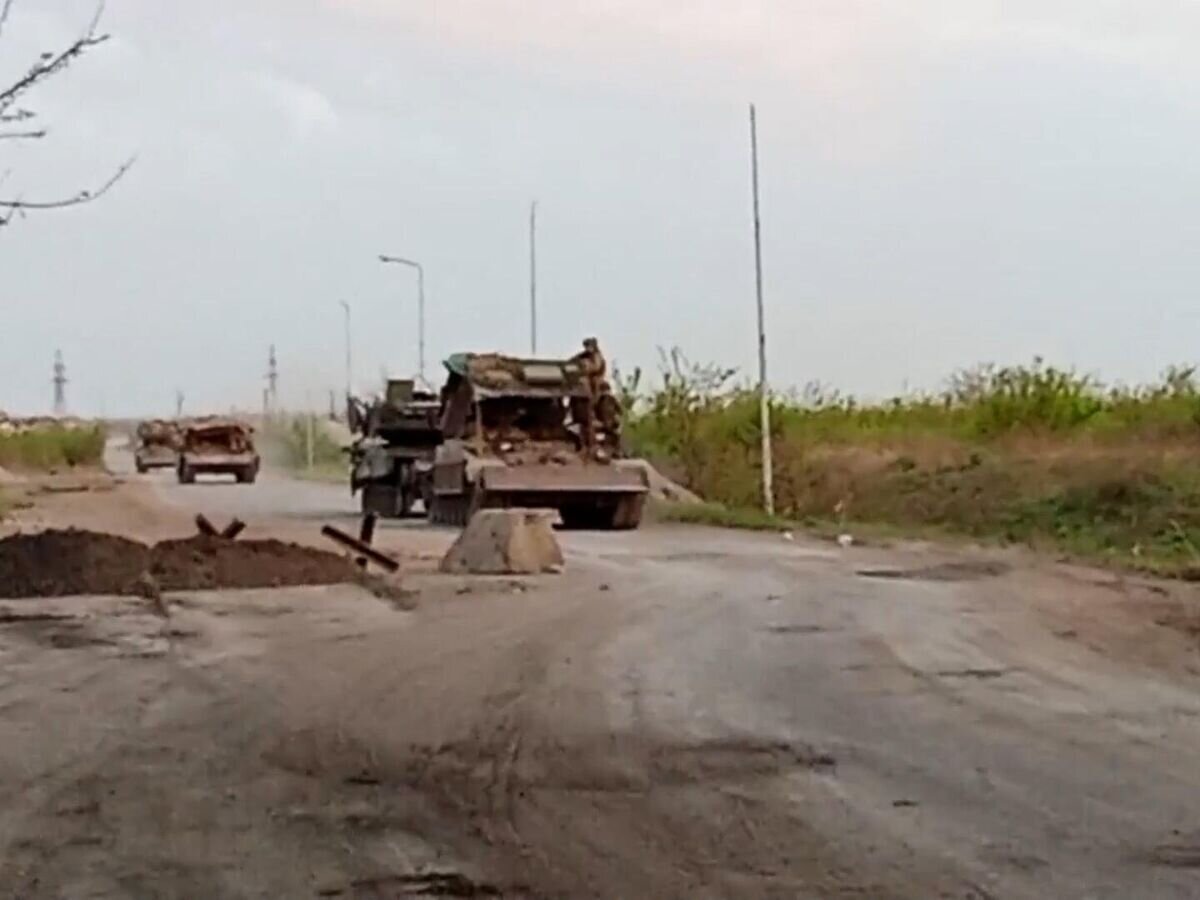    Транспортировка танка Leopard, захваченного ВС РФ на Авдеевском направлении© Министерство обороны РФ
