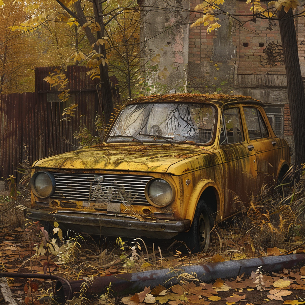 Коллаж на тему АвтоВаз ЛАДА, автор нейросеть