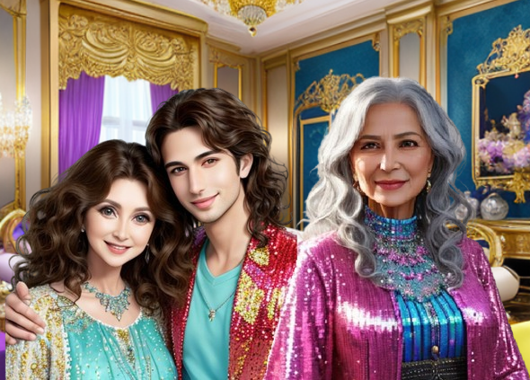 Для заставки я сделала коллаж. Картинки и фон сгенерированы нейросетью dezgo.com.