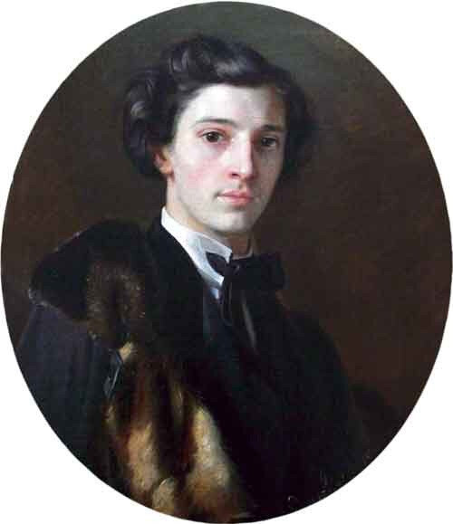 Афанасий Рокачевский. Портрет молодого М.О. Микешина. 1869 г. Рославльский историко-художественный музей.