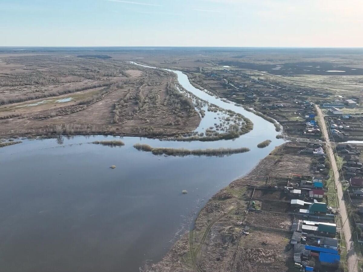    Русло реки Тобол вблизи села Коркино Тюменской области© Администрация Упоровского района/Telegram