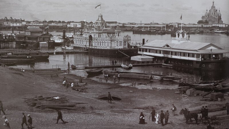 Причалы на Волге. 1890-е годы.