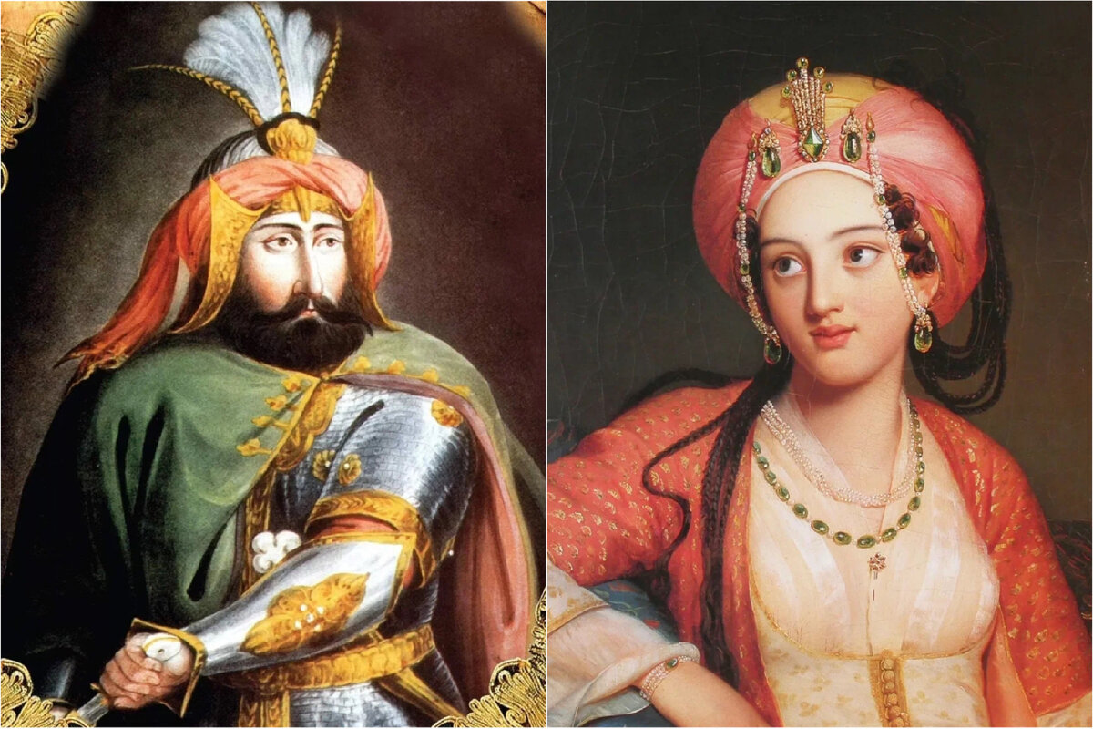 портрет Мурада IV и предполагаемый портрет его фаворитки Айше Султан 