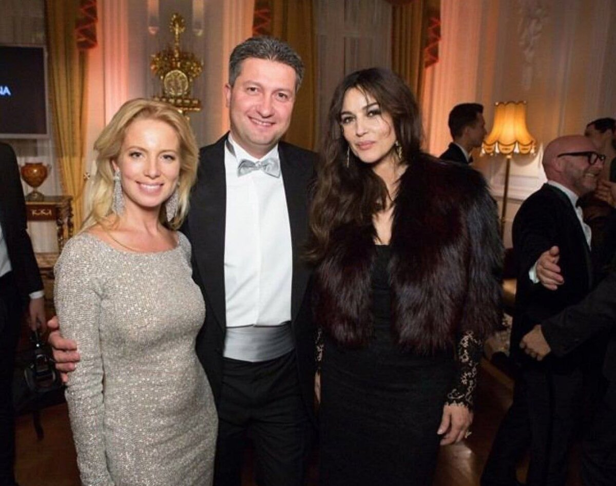 Зам министра Минобороны РФ Тимур Иванов, супруга - Светлана Захарова и актриса Моника Белуччи 