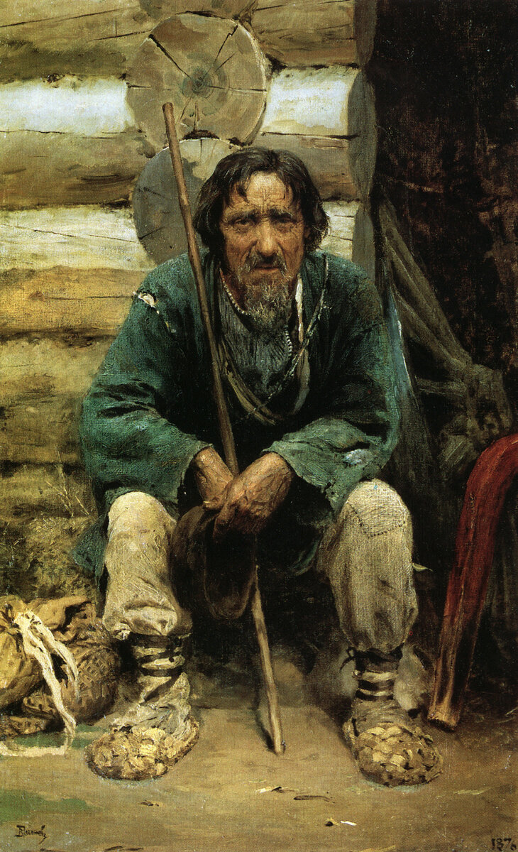 Сказитель былин Никита Богданов, 1876 г. Холст, масло. Хранится в Государственной Третьяковской галерее.