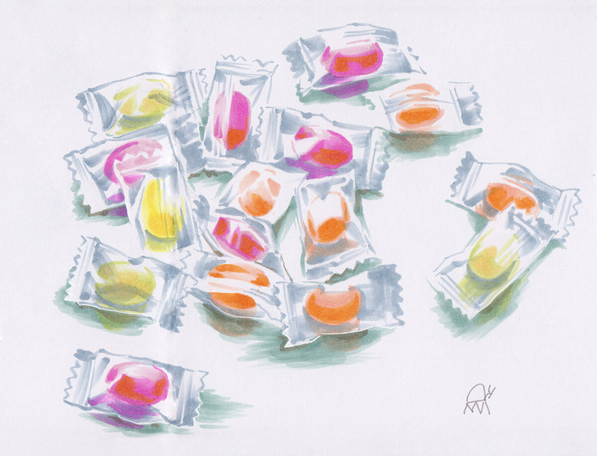 Фрагмент моего рисунка спиртовыми маркерами