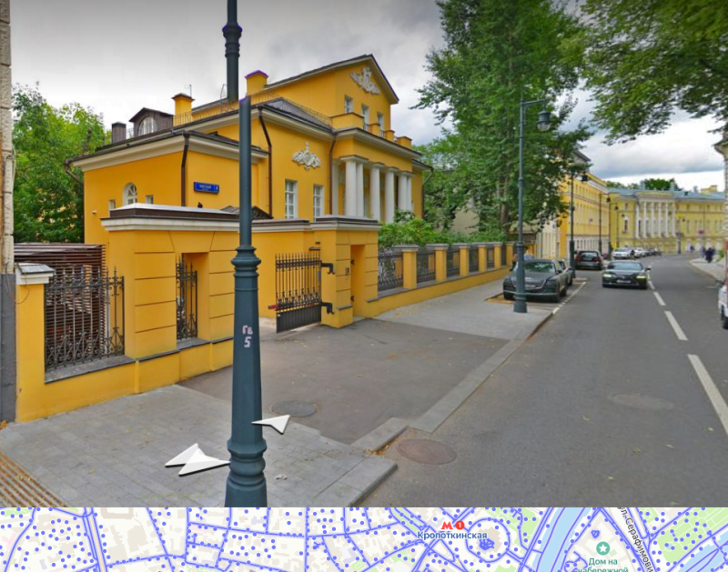    Чистый переулок. Москва. Фото: скриншот сервиса Яндекс.Карты.