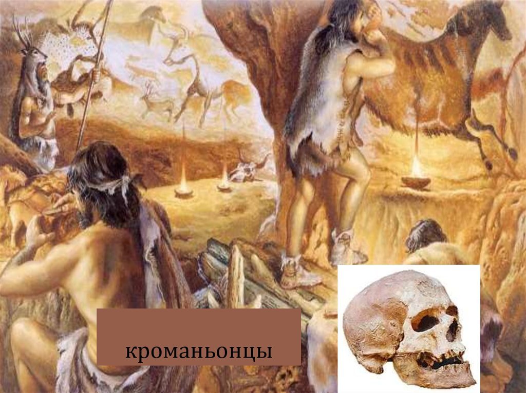 Кроманьонцы по физическому облику не отличались от белых людей современного вида: белокожие, светловолосые, светлоглазые, с прямой осанкой и выраженными лобными долями, голосовым аппаратом современного человека, высокого роста и высокоразвитые, но принужденные жить в Каменном веке.