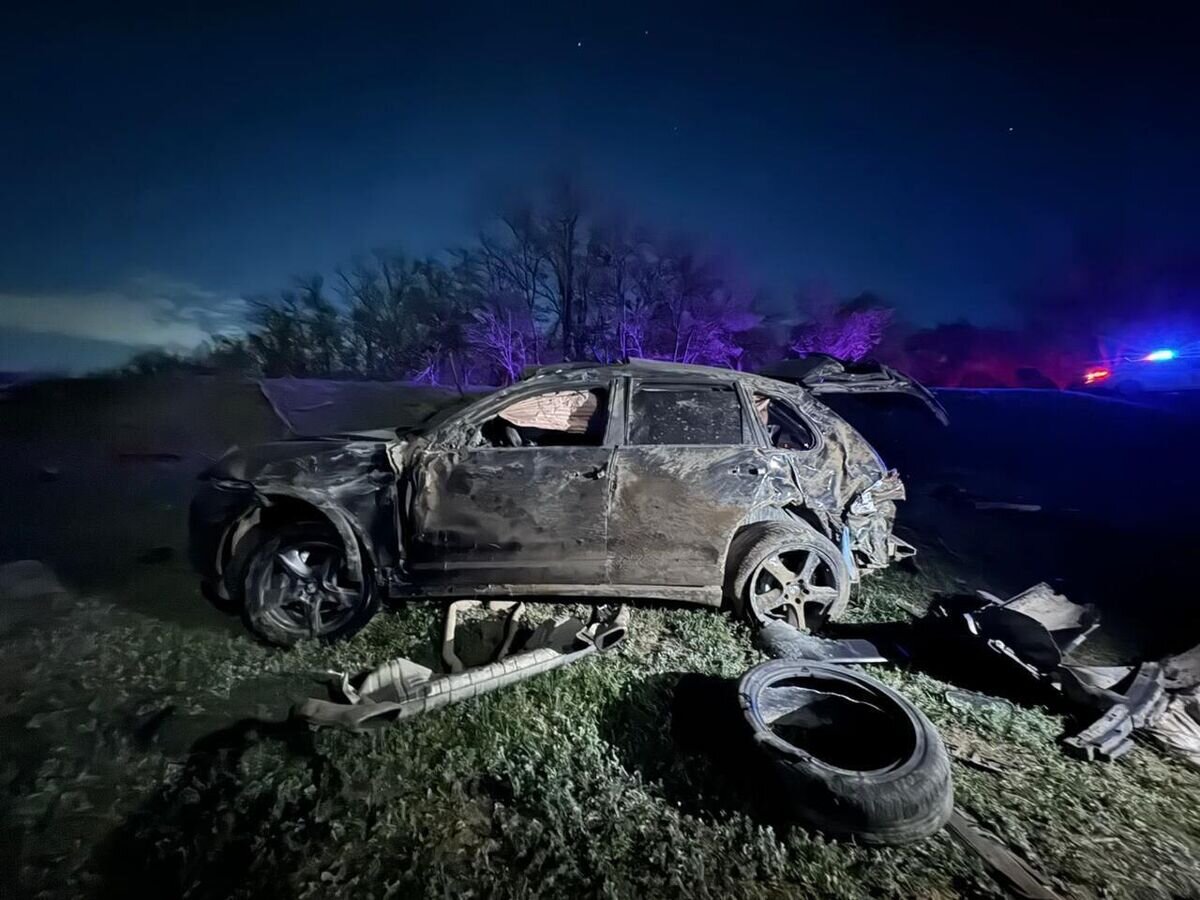    На месте ДТП в Дагестане, в результате которого погиб один подросток, второй получил тяжкие травмы © Фото : СУ СК России по Республике Дагестан