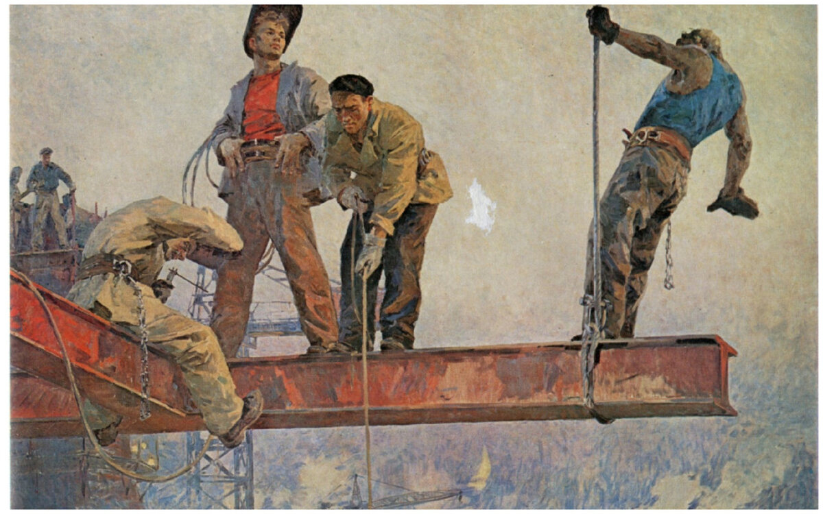 Советские строители. Картинка из открытых источников.