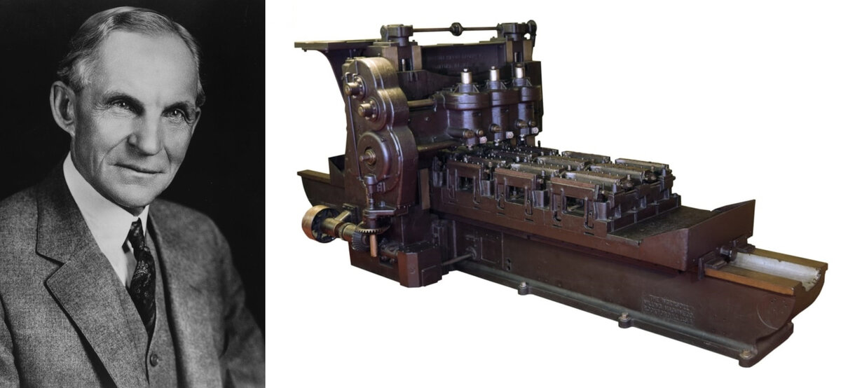  Как Генри Форд блоки цилиндров фрезеровал Как в начале прошлого века обрабатывали блоки цилиндров? Какое оборудование применяли? Какие технологии использовал «отец конвейера» Генри Форд?