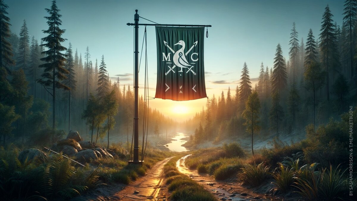 Въезд в долину Компани. Иллюстрация к роману «Проклятое правое дело» — Саша Моррисон