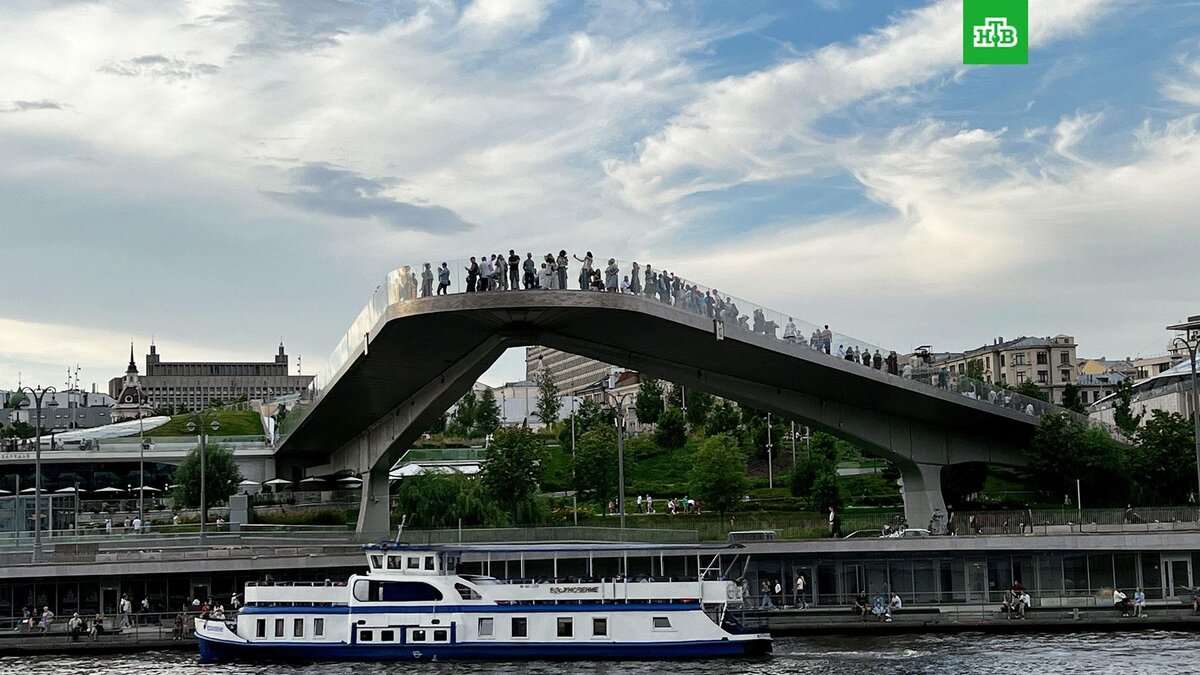 Парящий мост фото В "Зарядье" закроют Парящий мост НТВ Дзен