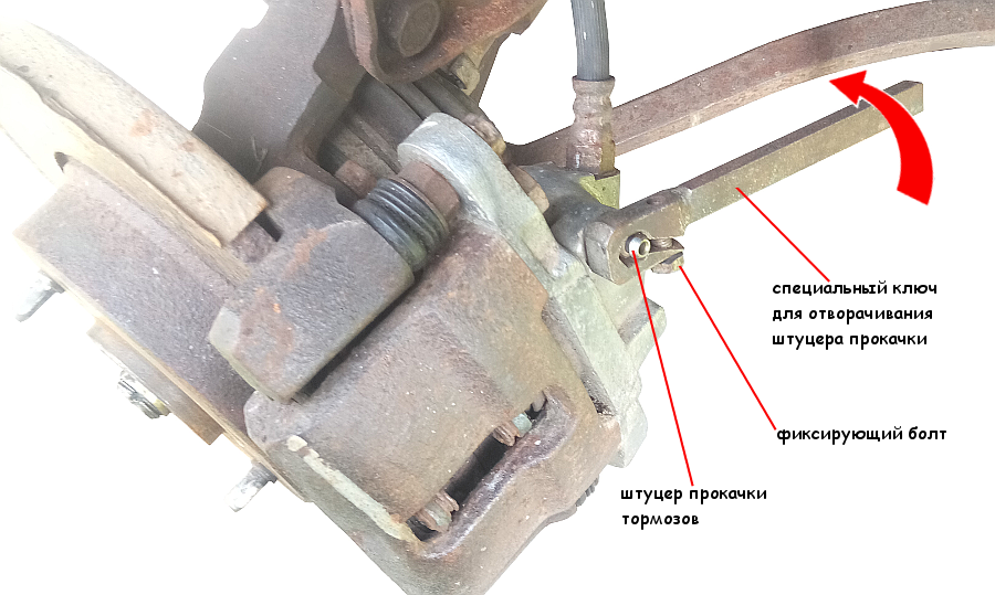 Как заменить обломаный штуцер прокачки тормозного цилиндра супорта на ВАЗ 01-07 