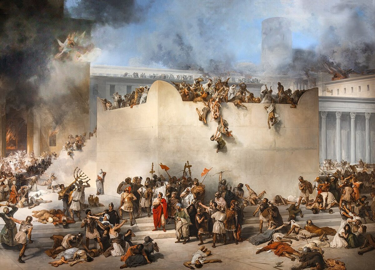 Разрушение Второго храма на картине Франческо Айеца
