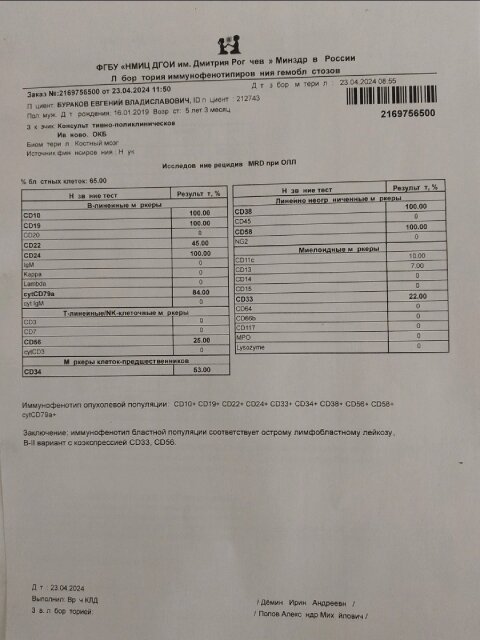    Пятилетнему Жене Буракову с острым лейкозом нужна помощь ивановцев