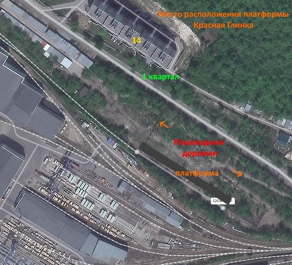 Место строительства платформы Красная Глинка.