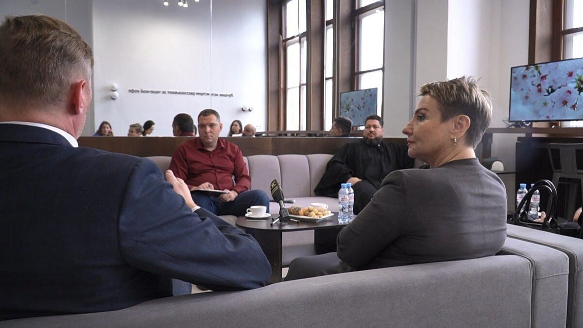    Дебаты о казачестве и СВО прошли в Доме журналистики в Краснодаре. Фото: телеканал «Краснодар»