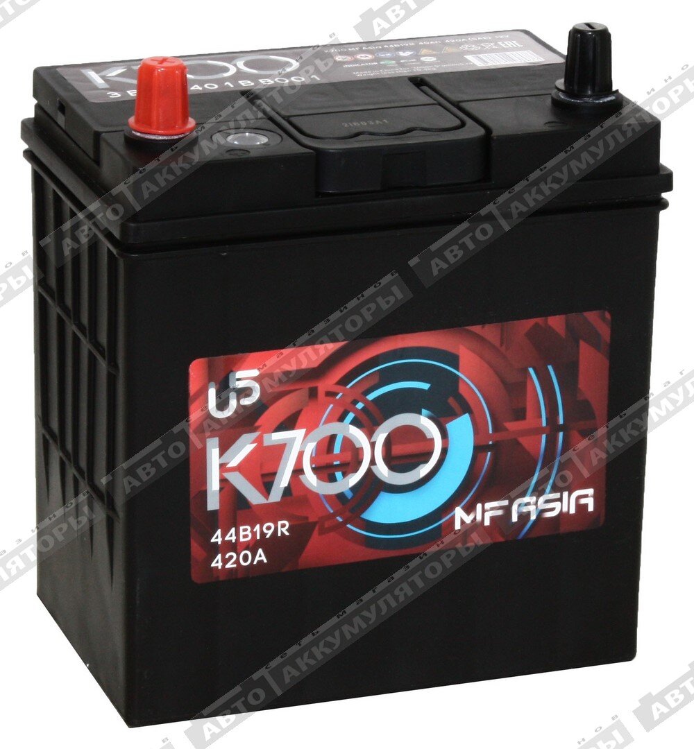 Легковой аккумулятор K700 MF Asia 44B19R