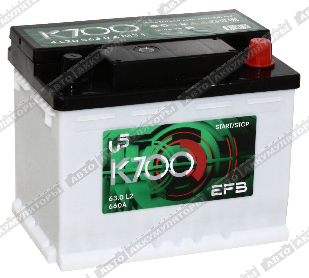 Легковой аккумулятор K700 EFB 63.0