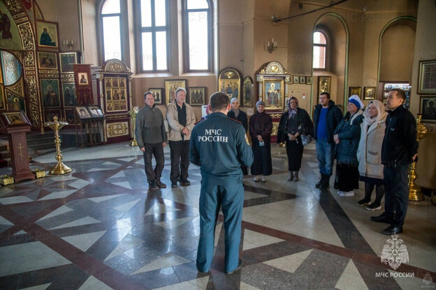    В храме Веры, Надежды, Любови и матери их Софии провели пожарно-тактические учения