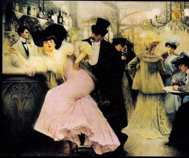 The Barat Maxim's, Galland. Украшенный красными диванами, отражающими зеркалами и мягким светом, Maxim’s был местом, где ужинал весь мир, где создавалась и разрушалась репутация, где драгоценности обменивались на благосклонность полусвета и где короли и королевы пили шампанское со своими друзьями (и врагами) до рассвета. 