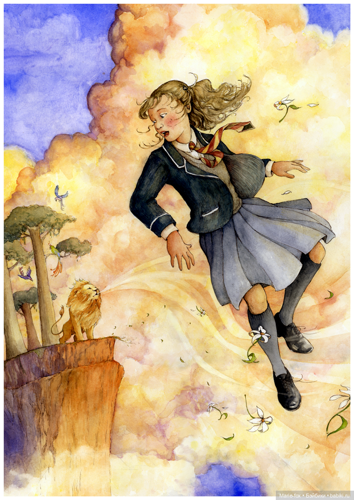 Дыхание Аслана уносит Джил всед за Юстасом в Нарнию 