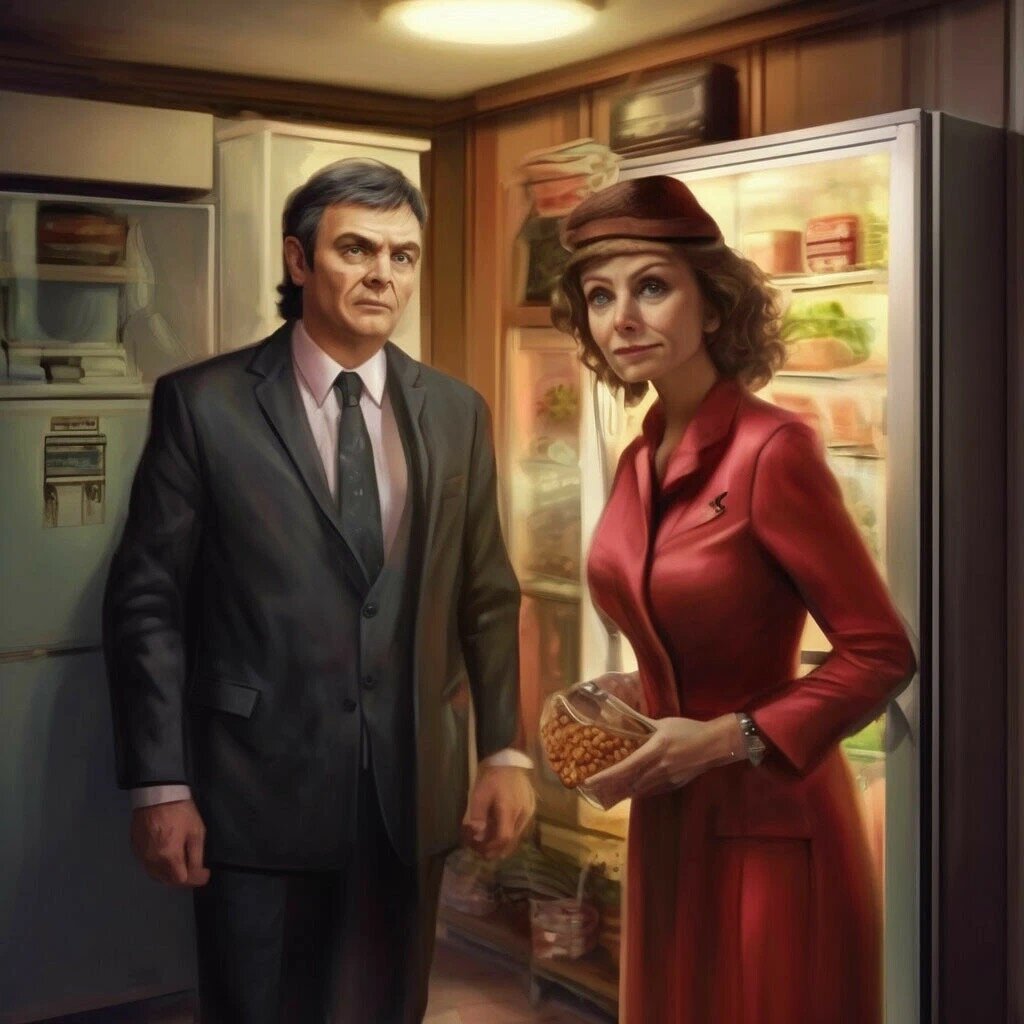 Картинка «Озадаченный муж» выполнена с помощью приложения «Шедеврум».