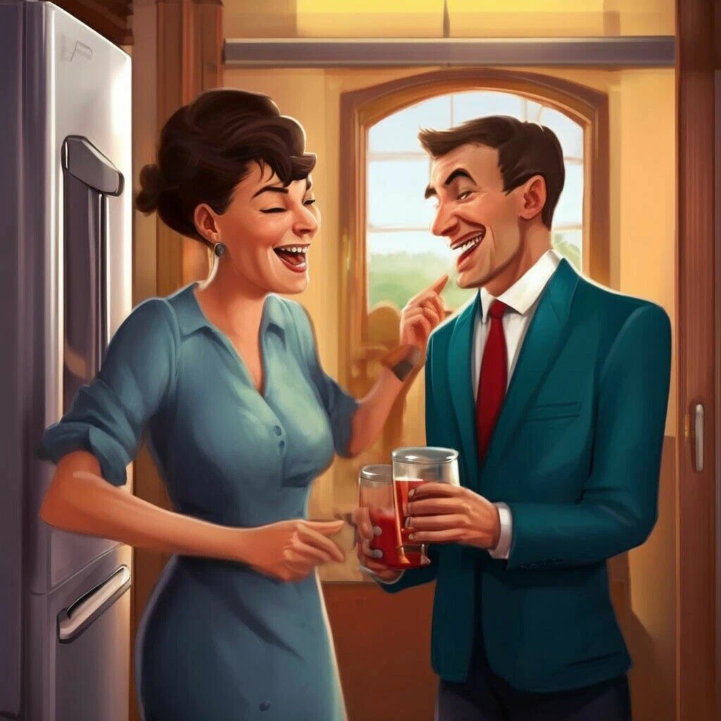 Картинка «Веселая семейка» сгенерирована автором с помощью приложения «Шедеврум»