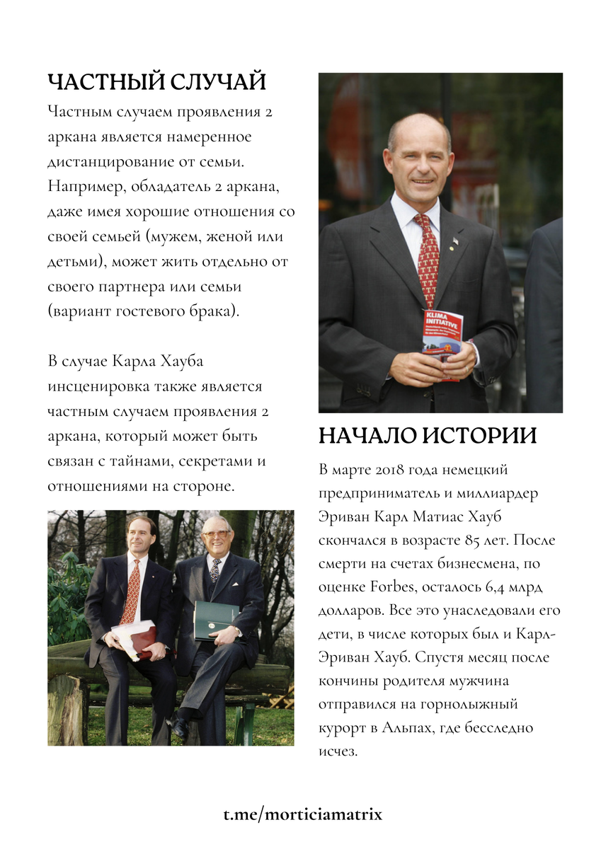 Разбор матрицы судьбы Карла Хауба -> листай 