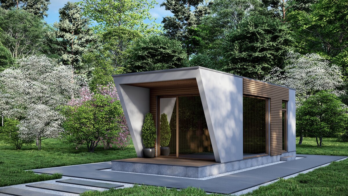 Туристический модуль "Кемпинг Ангара" в светлом исполнении. 