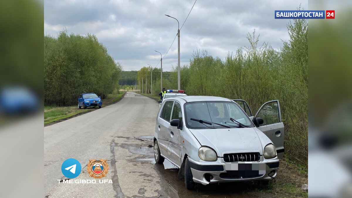    В Уфе в опрокинувшейся в кювет иномарке травмировалась 13-летняя девочка