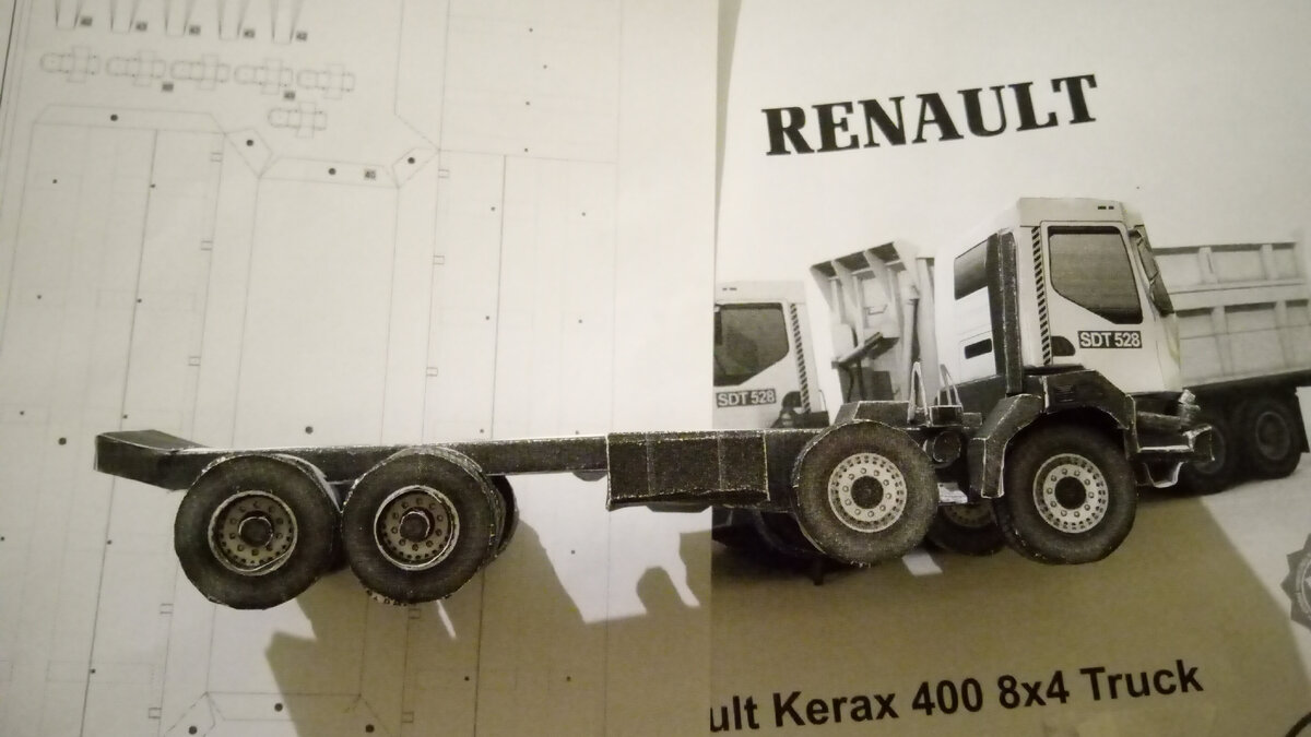 Ставим на колеса Грузовик из бумаги Renault Kerax 400 8x4 Truck. | Модели  из бумаги Реликтовый Алхимик | Дзен