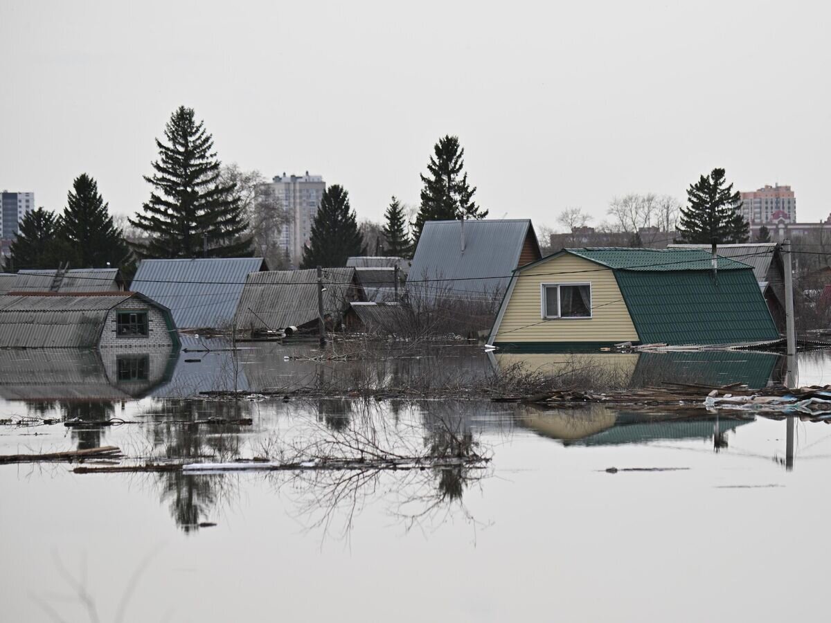    Затопленные дома в Кургане© РИА Новости / Кирилл Зыков