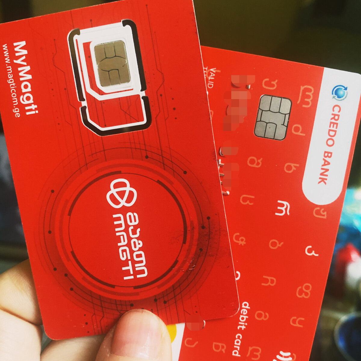 Симка Magti и банковская карта Credo bank