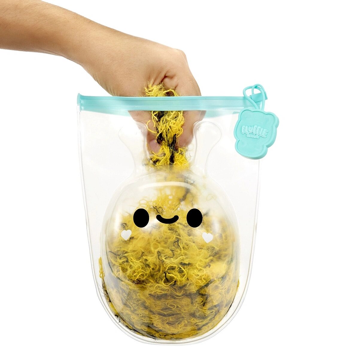 Ворс внешнего слоя игрушки можно сложить в многоразовую упаковку.