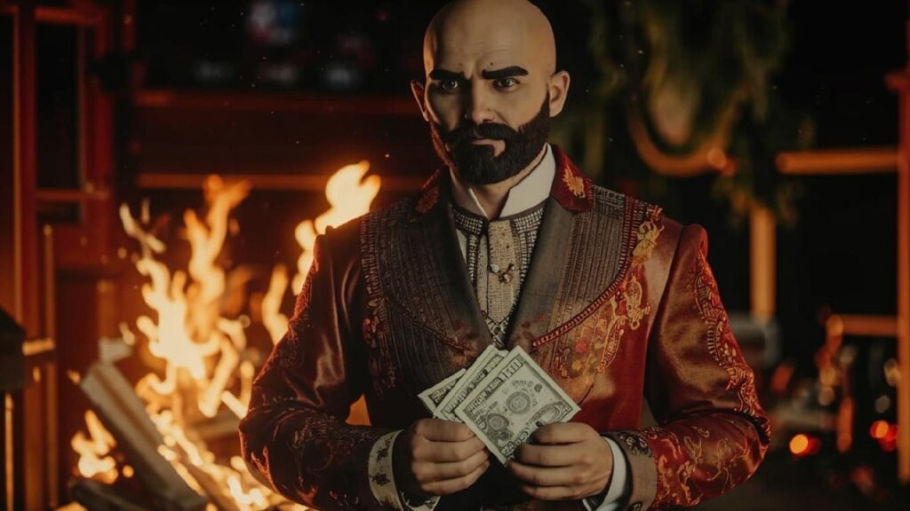 Доллары за поджог. Фото: «Кандинский 3.1»