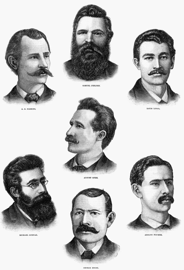 Изображение взято из "Википедии" (https://commons.wikimedia.org/wiki/File:HaymarketMartyrs.jpg#/media/%D0%A4%D0%B0%D0%B9%D0%BB:HaymarketMartyrs.jpg).