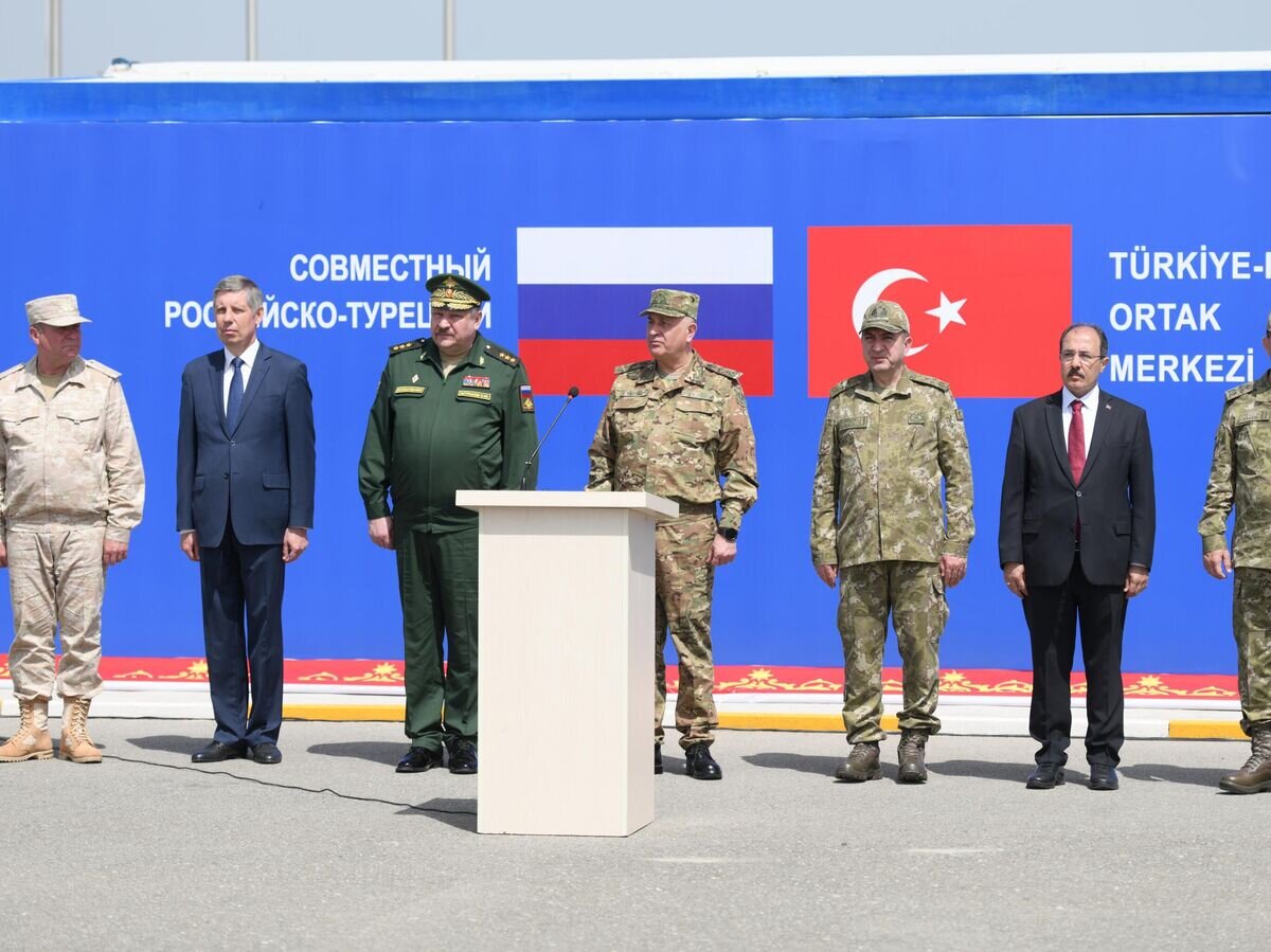    Церемония закрытия Совместного турецко-российского мониторингового центра в Агдамском районе© Sputnik / Мурад Оруджев