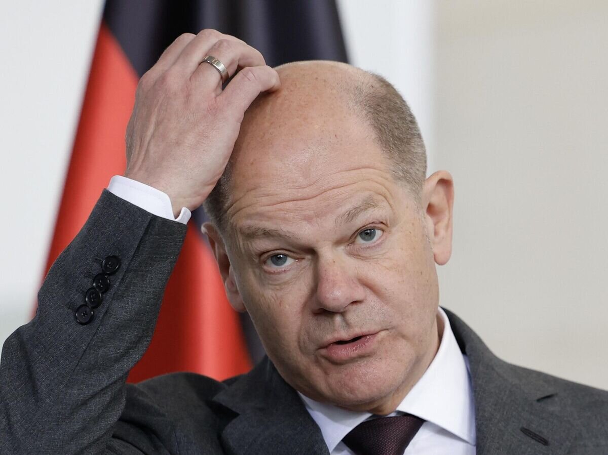    Канцлер Германии Олаф Шольц© AFP 2024 / ODD ANDERSEN