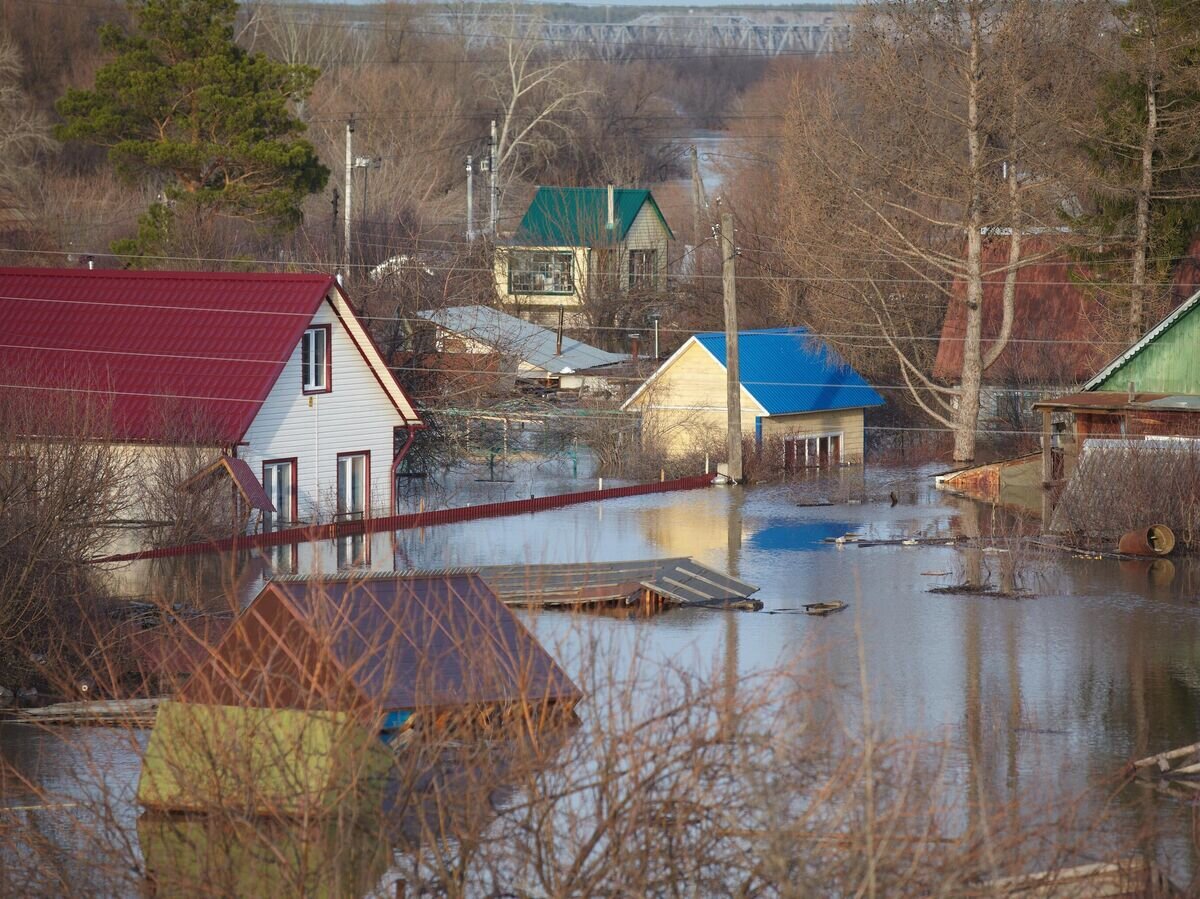    Подтопленные дома в СНТ "Курганжилстрой" в городе Кургане© РИА Новости / Евгений Кузьмин