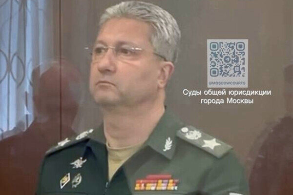Заместитель министра обороны РФ Тимур Иванов, обвиняемый в получении взятки в особо крупном размере, во время избрания меры пресечения в Басманном суде Москвы, 24 апреля 2024 года / Московские суды общей юрисдикции/РИА Новости   📷