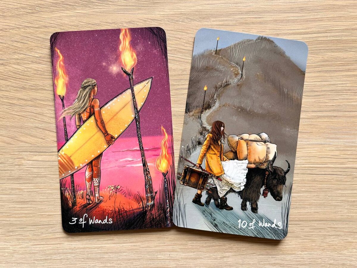 3 жезлов, 10 жезлов