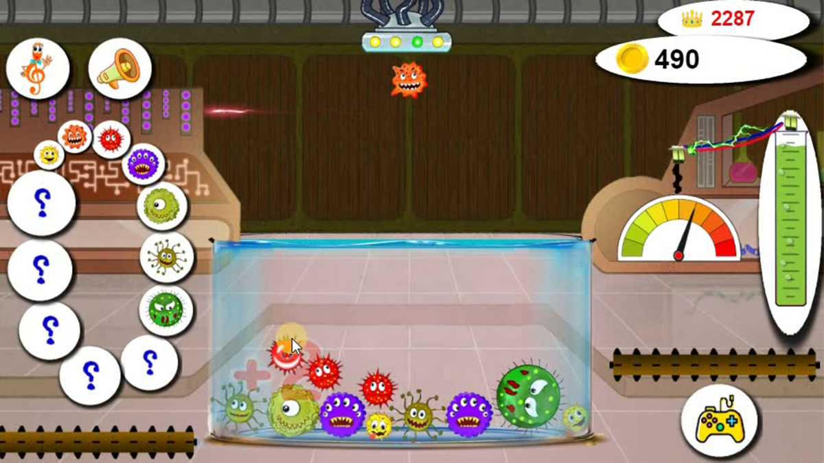 Игра "Соединяй монстров: весёлое слияние" - простая игра для детей и взрослых. Сталкивай одинаковых монстров, получая новых. Жми на выглядывающих монстров - зарабатывай очки, соревнуйся с другими игроками Подробнее об этой игре, а также других играх тут: http://7-777.ru